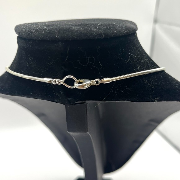 Vintage Sterling Silver Flying Blue Heron Stork Pendant Necklace Handcrafted - Picture 5 of 15